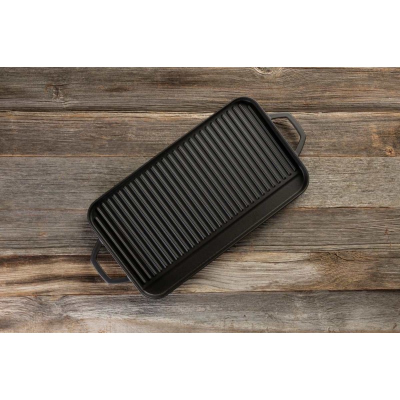 Μεγάλη Γκριλιέρα Ψησίματος από χυτοσίδηρο Hosse, 25x44cm | Μαντεμένιες Πιατέλες - Πλάκες |  |
