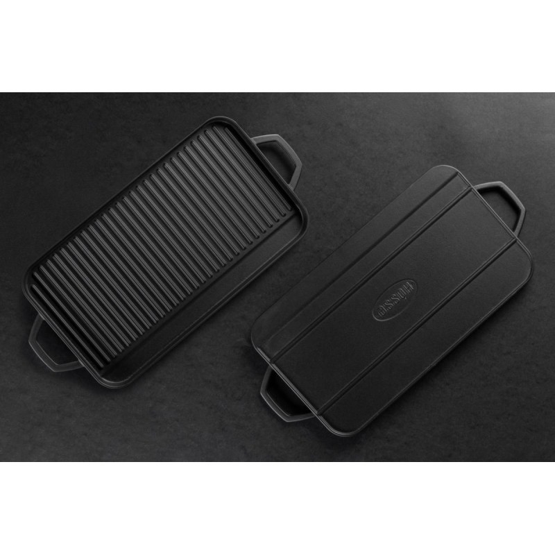 Μεγάλη Γκριλιέρα Ψησίματος από χυτοσίδηρο Hosse, 25x44cm | Μαντεμένιες Πιατέλες - Πλάκες |  |