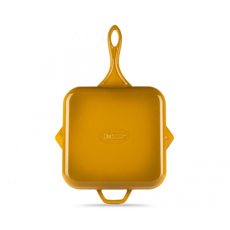 Μαντεμένιο Τετράγωνο Τηγάνι Γκριλ Εμαγιέ Hosse, Dijon, 28х28cm | Μαντεμένια Σχαροτήγανα | Μαντεμένια Τηγάνια |