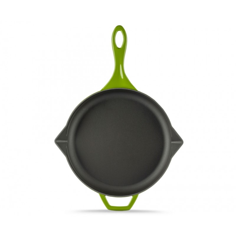 Μαντεμένιο Τηγάνι Εμαγιέ Solagio, Bamboo, Ф28cm - Πράσινα Μαντεμένια Μαγειρικά Σκεύη