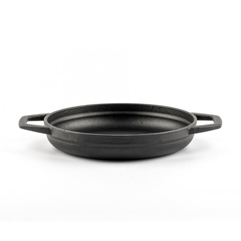 Μαντεμένιο Τηγάνι Εμαγιέ με 2 Λαβές Solagio, Black Onyx, Ф19cm - Μαύρα Μαντεμένια Μαγειρικά Σκεύη