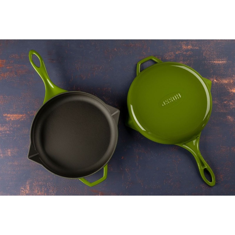 Μαντεμένιο Τηγάνι Εμαγιέ Hosse, Bamboo, Ф28cm | Επίπεδα Μαντεμένια Τηγάνια | Μαντεμένια Τηγάνια |