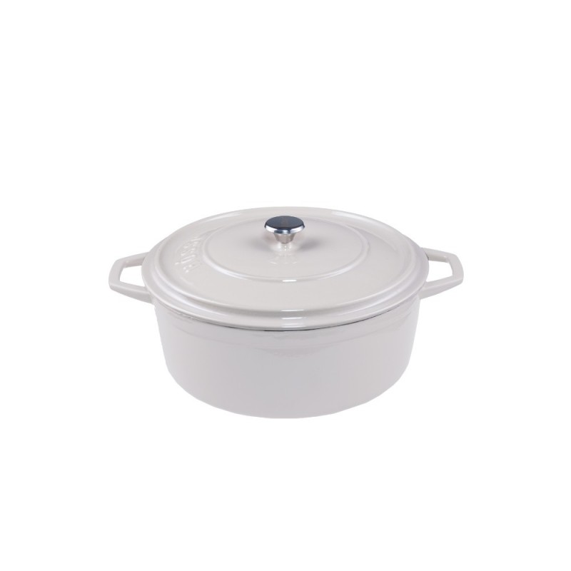 Μαντεμένια Κατσαρόλα Βαθιά Solagio, Ivory, Ф12 - 